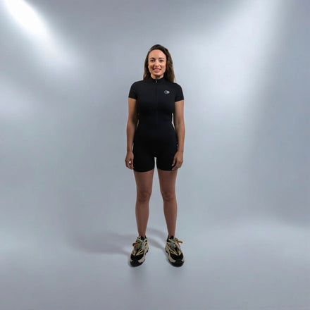 Lunar Short Sleeve Jumpsuit (Black)