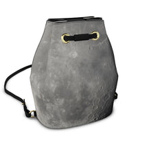  Gray Moon Drawstring Bucket Backpack -  Royal Numen