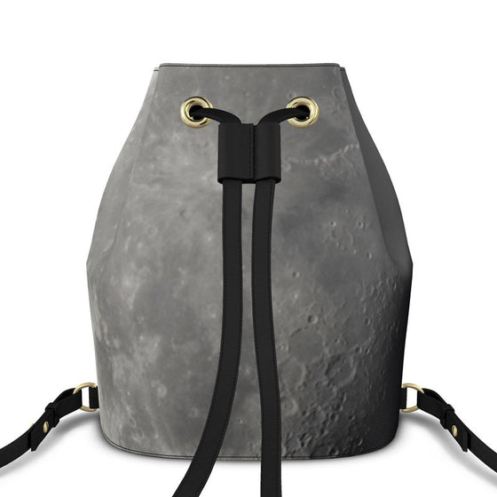 Gray Moon Drawstring Bucket Backpack -  Royal Numen