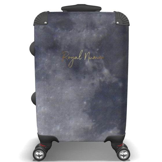 Gray Moon Crater Suitcase -  Royal Numen