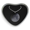 Dark Gray Moon Sterling Silver Necklace -  Royal Numen