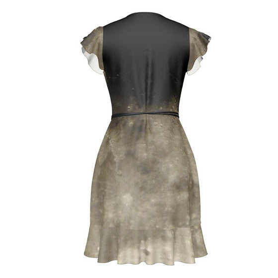 Gray Moon Silk Dress