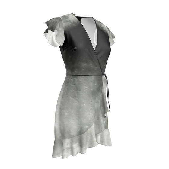 Gray Moon Silk Dress