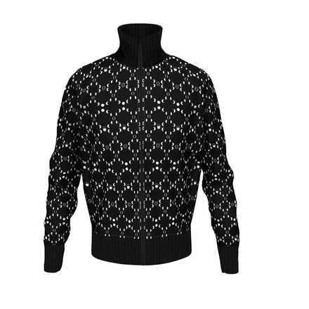 Lunar Phases Motif Mens Tracksuit Jacket