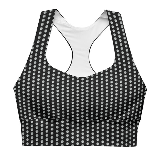 Gray Moon Polka Dot Sport Bra