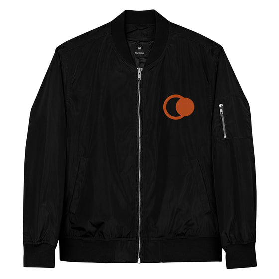 Moon Phase Bomber Jacket - (Orange/Black)